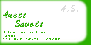 anett savolt business card